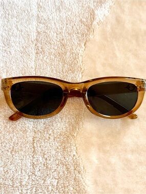 Vintage Y2K Clear Light Brown Sunglasses